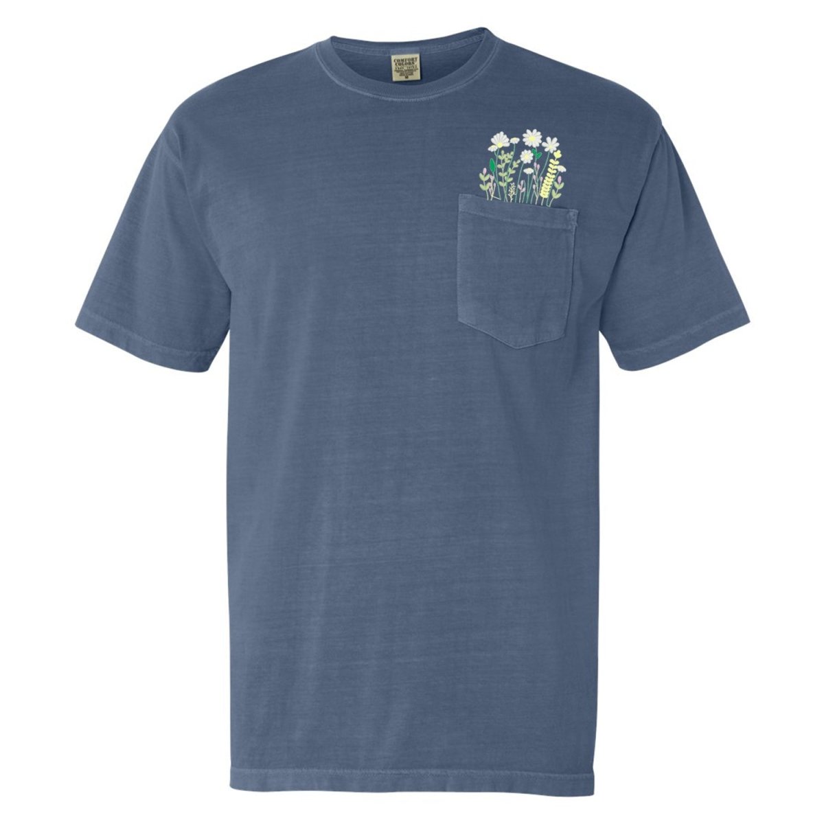 Embroidered 'Floral Pocket' Pocket T-Shirt from United Monograms