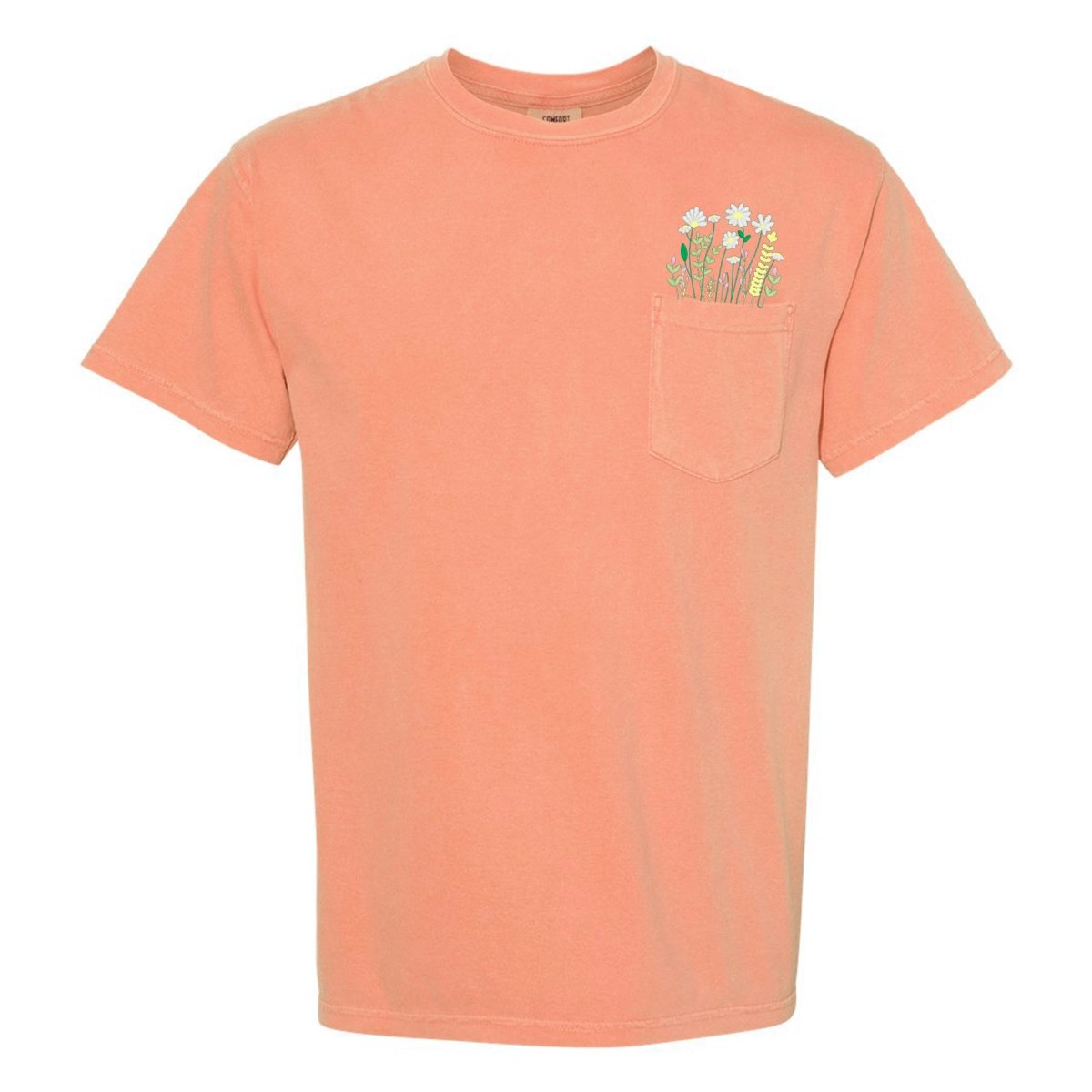 Embroidered 'Floral Pocket' Pocket T-Shirt from United Monograms