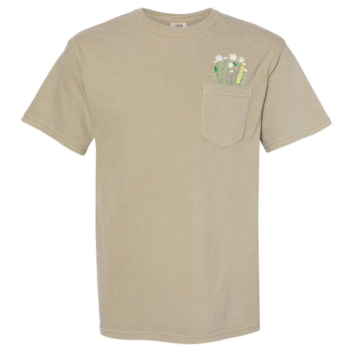 Embroidered 'Floral Pocket' Pocket T-Shirt from United Monograms
