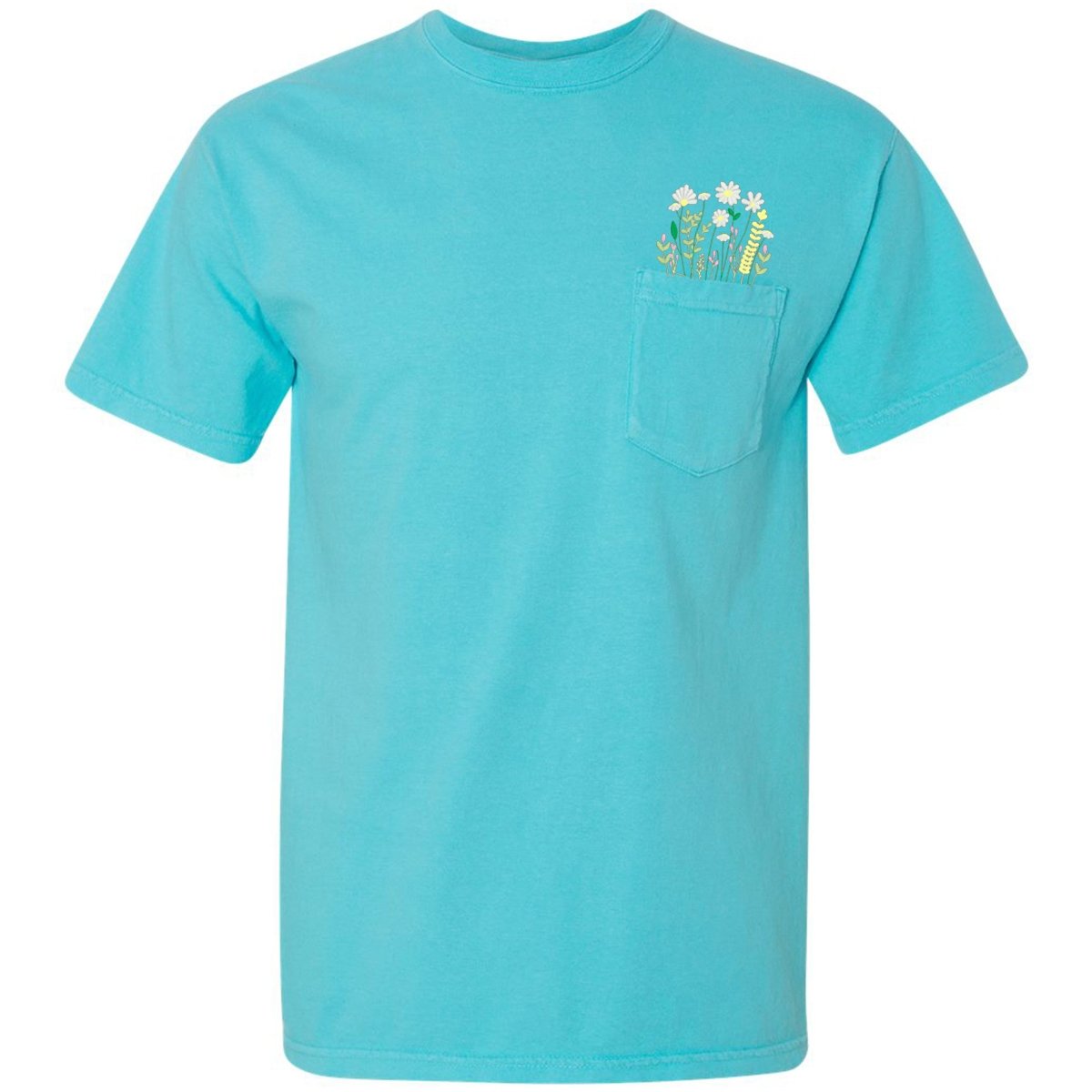 Embroidered 'Floral Pocket' Pocket T-Shirt from United Monograms