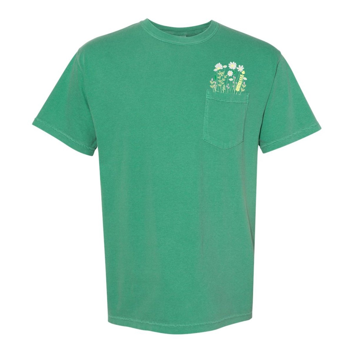 Embroidered 'Floral Pocket' Pocket T-Shirt from United Monograms
