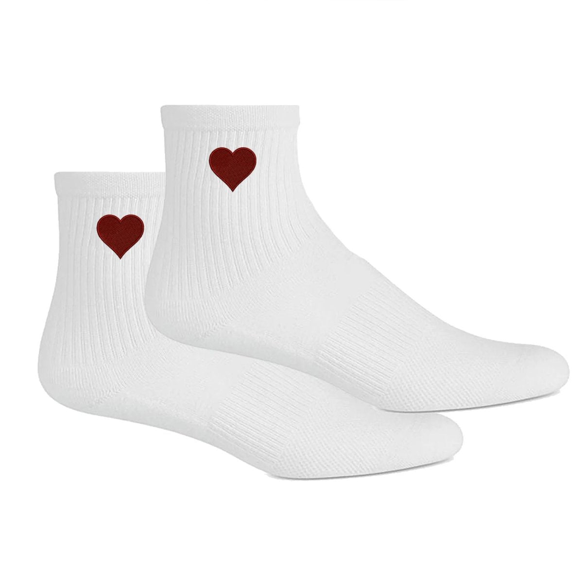 Embroidered Heart Crew Socks from United Monograms