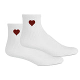 Embroidered Heart Crew Socks from United Monograms