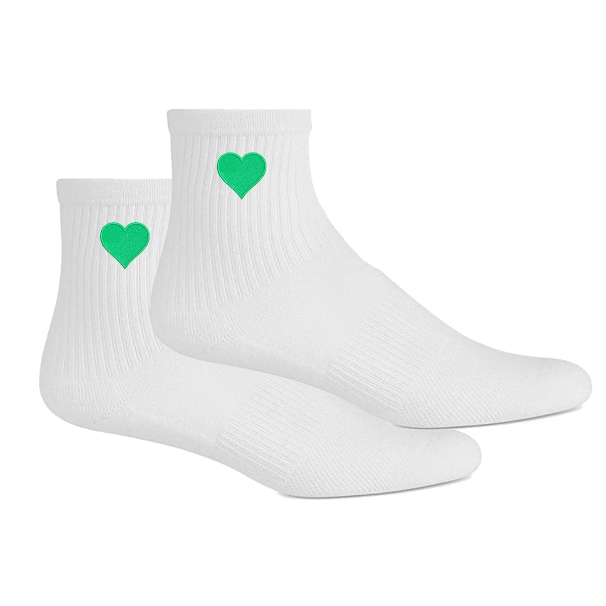 Embroidered Heart Crew Socks from United Monograms