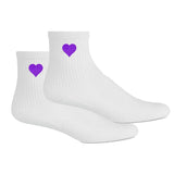 Embroidered Heart Crew Socks from United Monograms