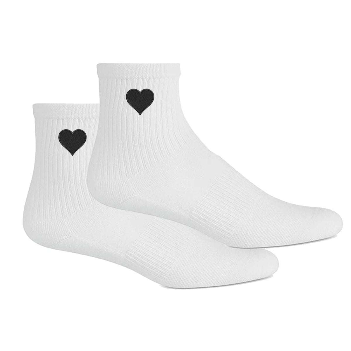 Embroidered Heart Crew Socks from United Monograms