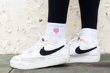 Embroidered Heart Crew Socks from United Monograms