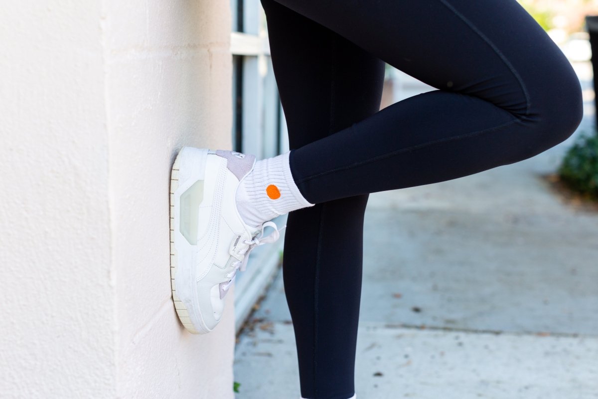 Embroidered Pumpkin Socks from United Monograms