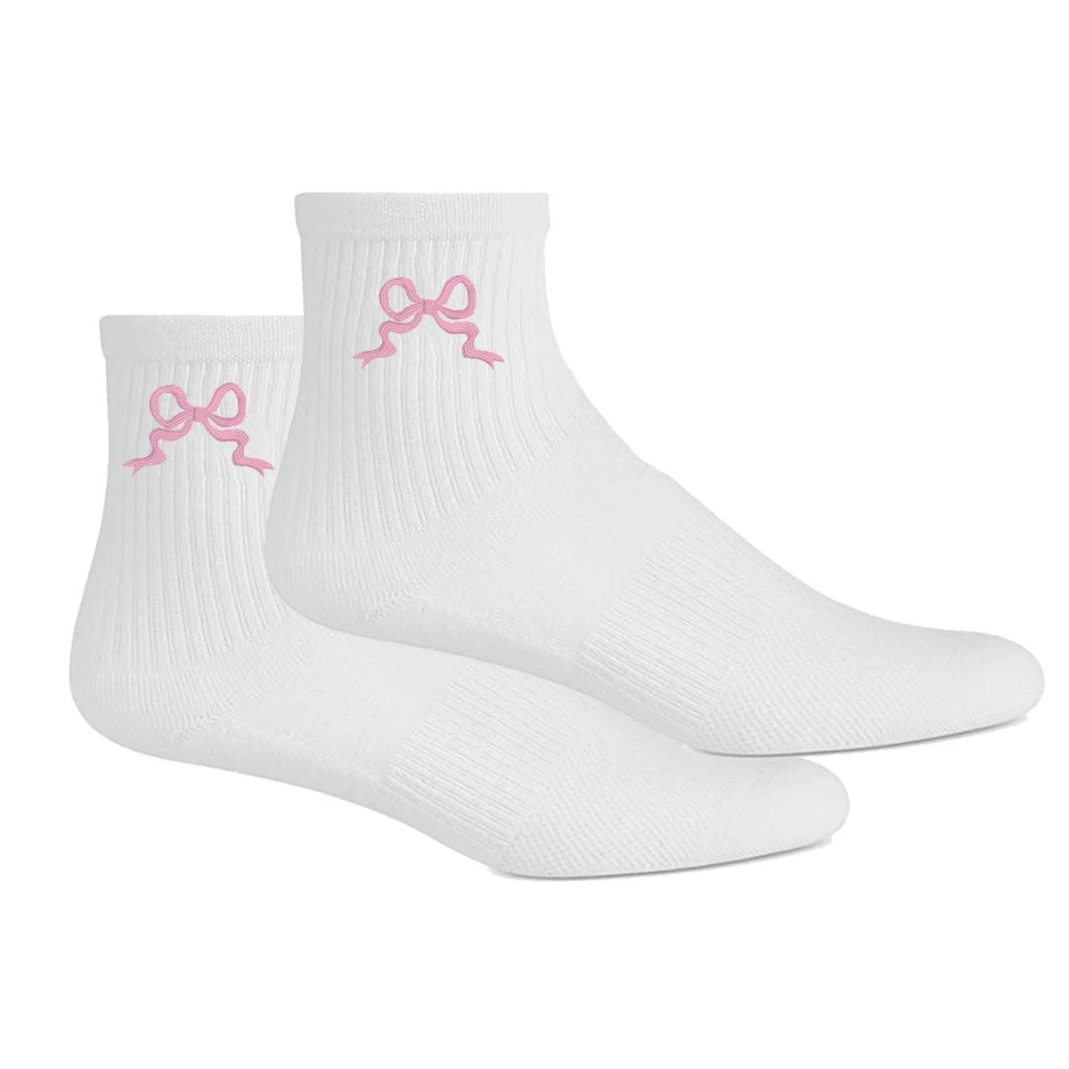 Embroidered 'Ribbon Bow' Crew Socks from United Monograms