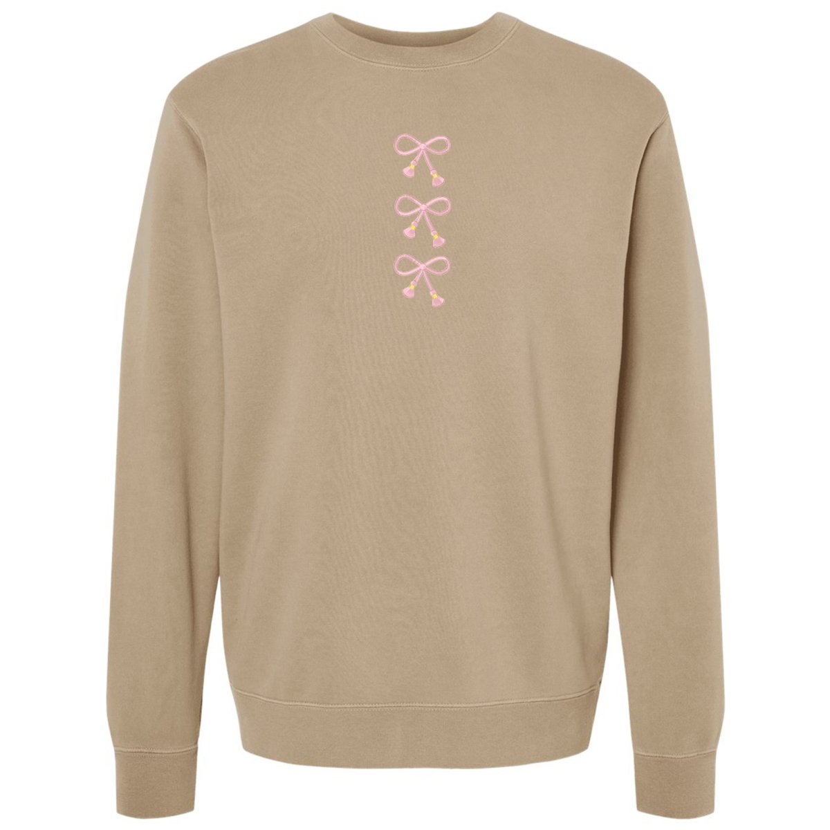 Embroidered Tasseled 'Bows' Cozy Crew from United Monograms