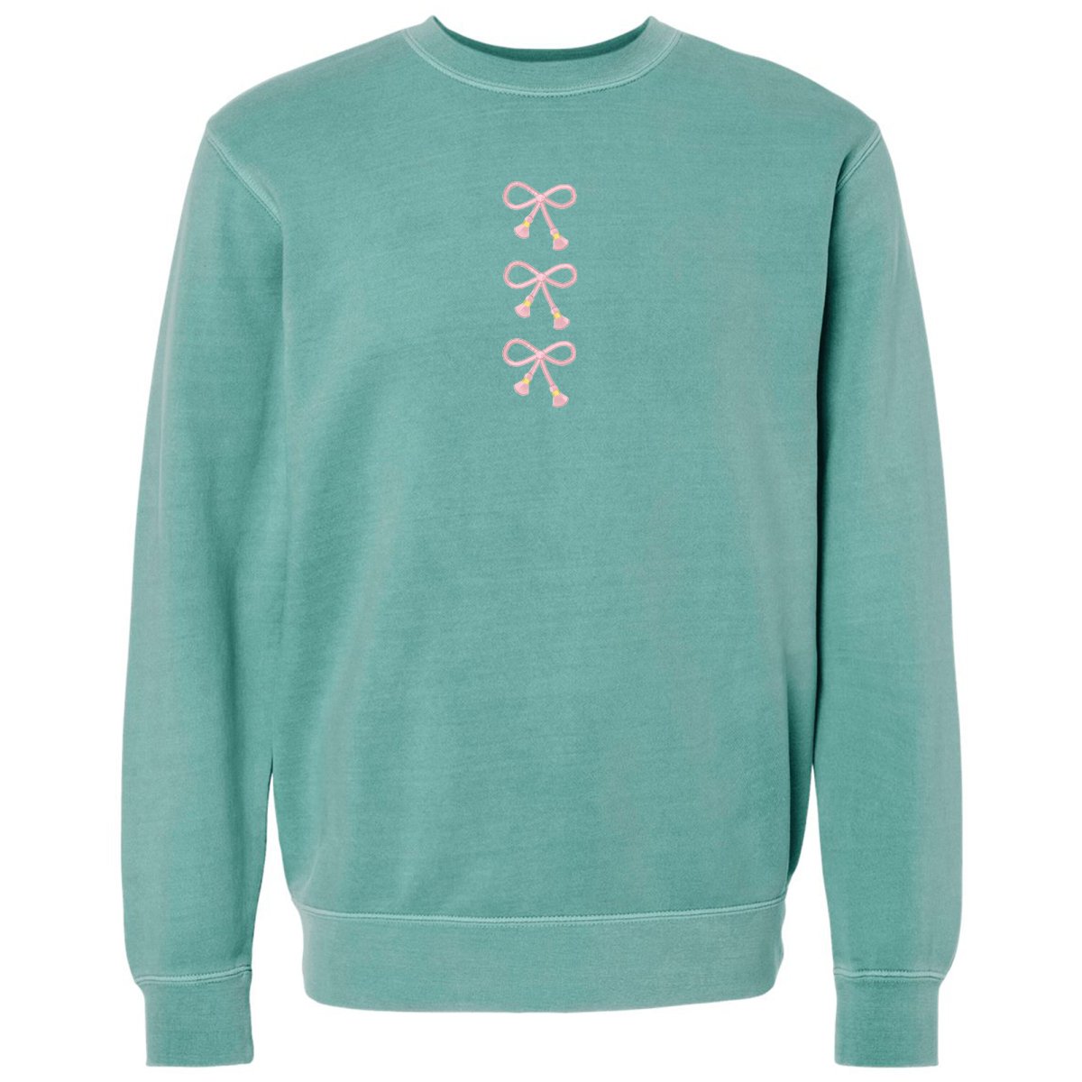 Embroidered Tasseled 'Bows' Cozy Crew from United Monograms