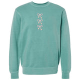 Embroidered Tasseled 'Bows' Cozy Crew from United Monograms