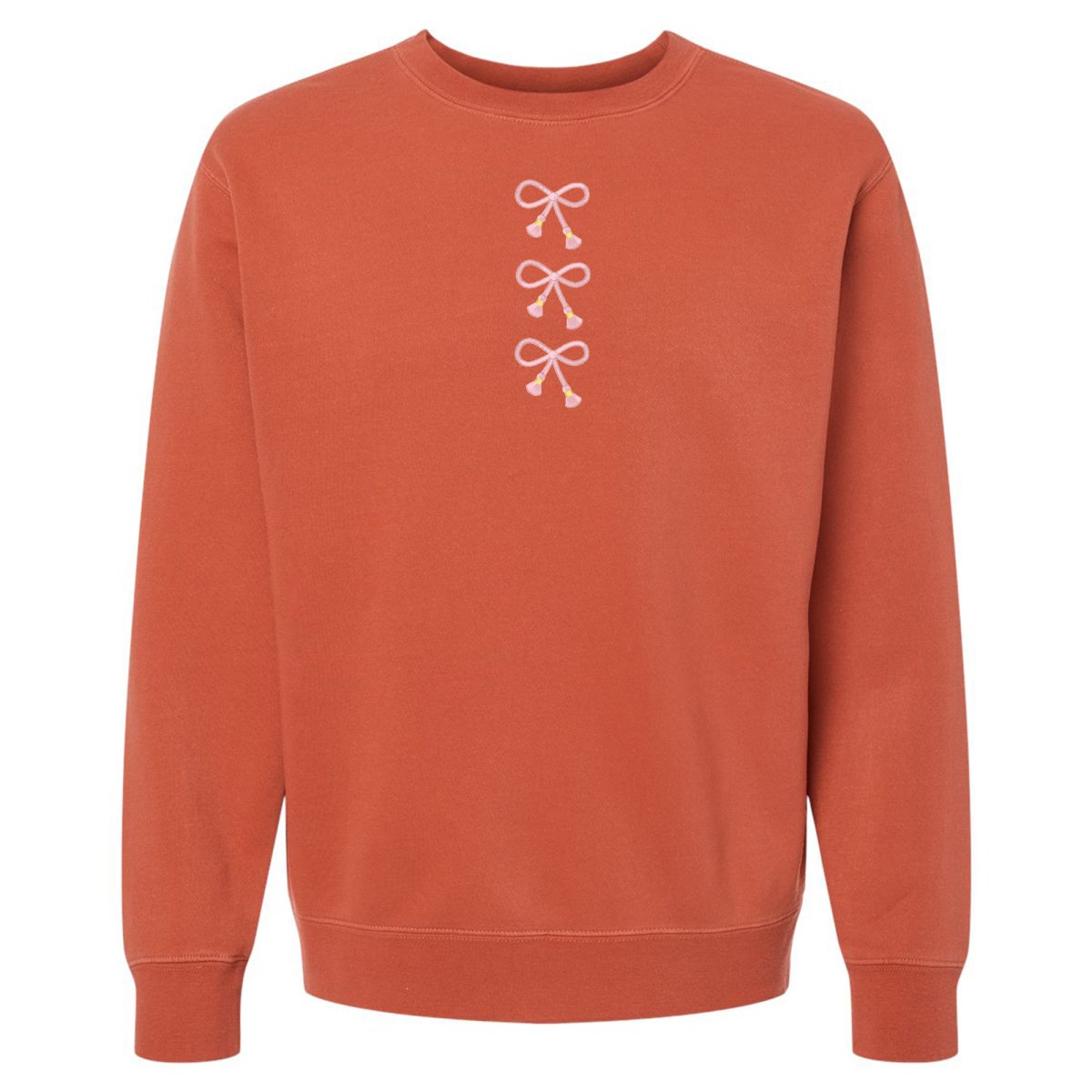 Embroidered Tasseled 'Bows' Cozy Crew from United Monograms