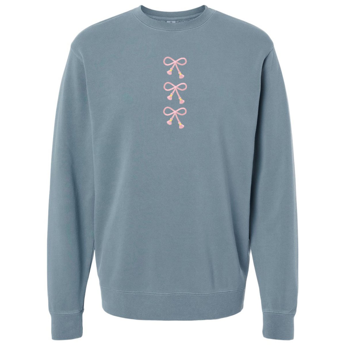 Embroidered Tasseled 'Bows' Cozy Crew from United Monograms
