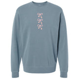 Embroidered Tasseled 'Bows' Cozy Crew from United Monograms
