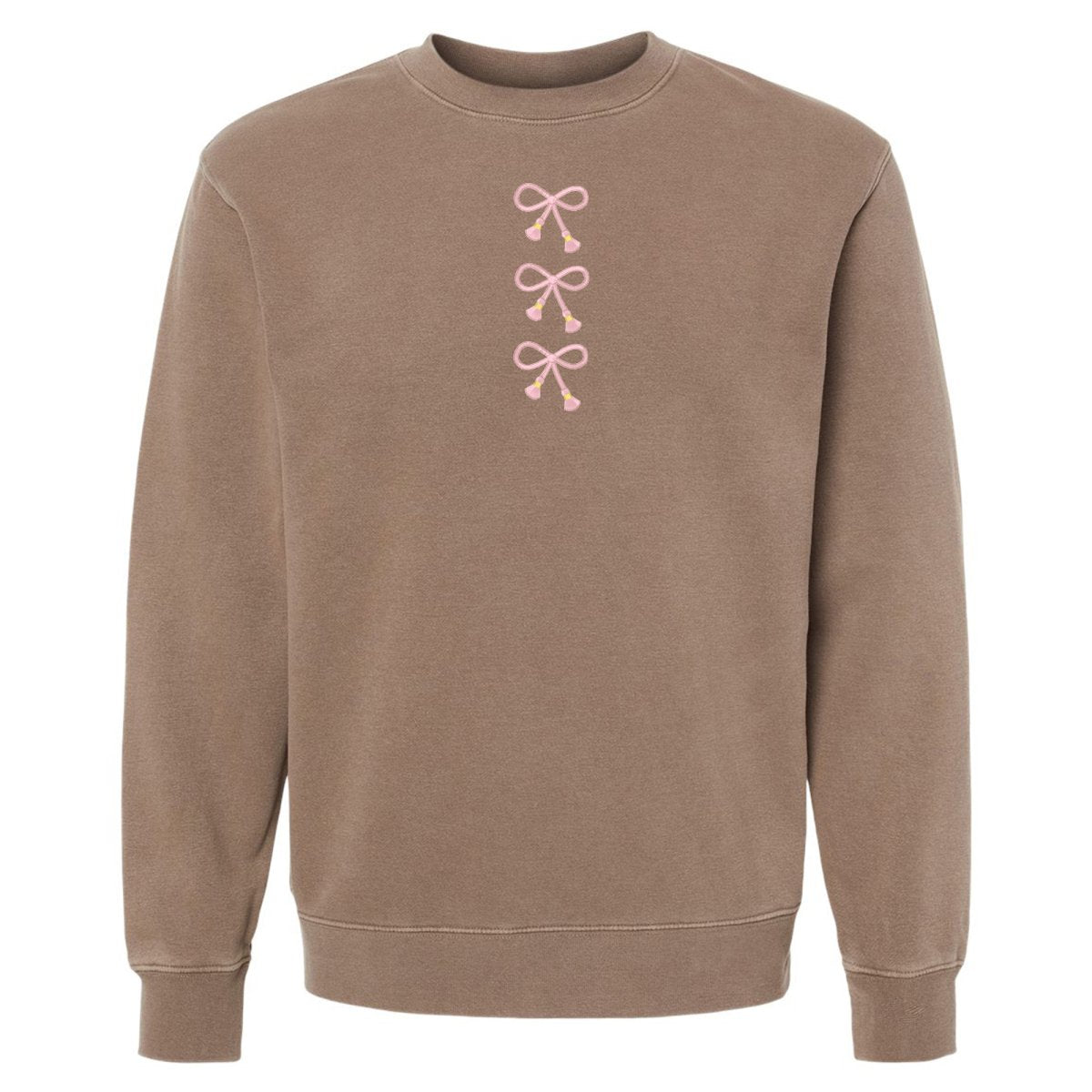 Embroidered Tasseled 'Bows' Cozy Crew from United Monograms