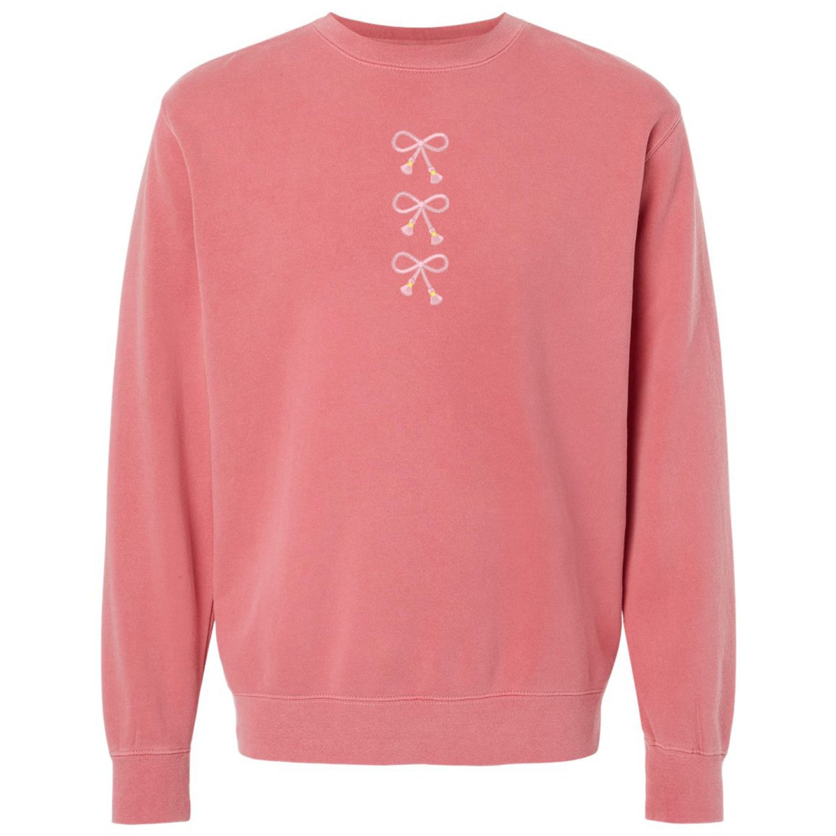 Embroidered Tasseled 'Bows' Cozy Crew from United Monograms