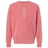 Embroidered Tasseled 'Bows' Cozy Crew from United Monograms