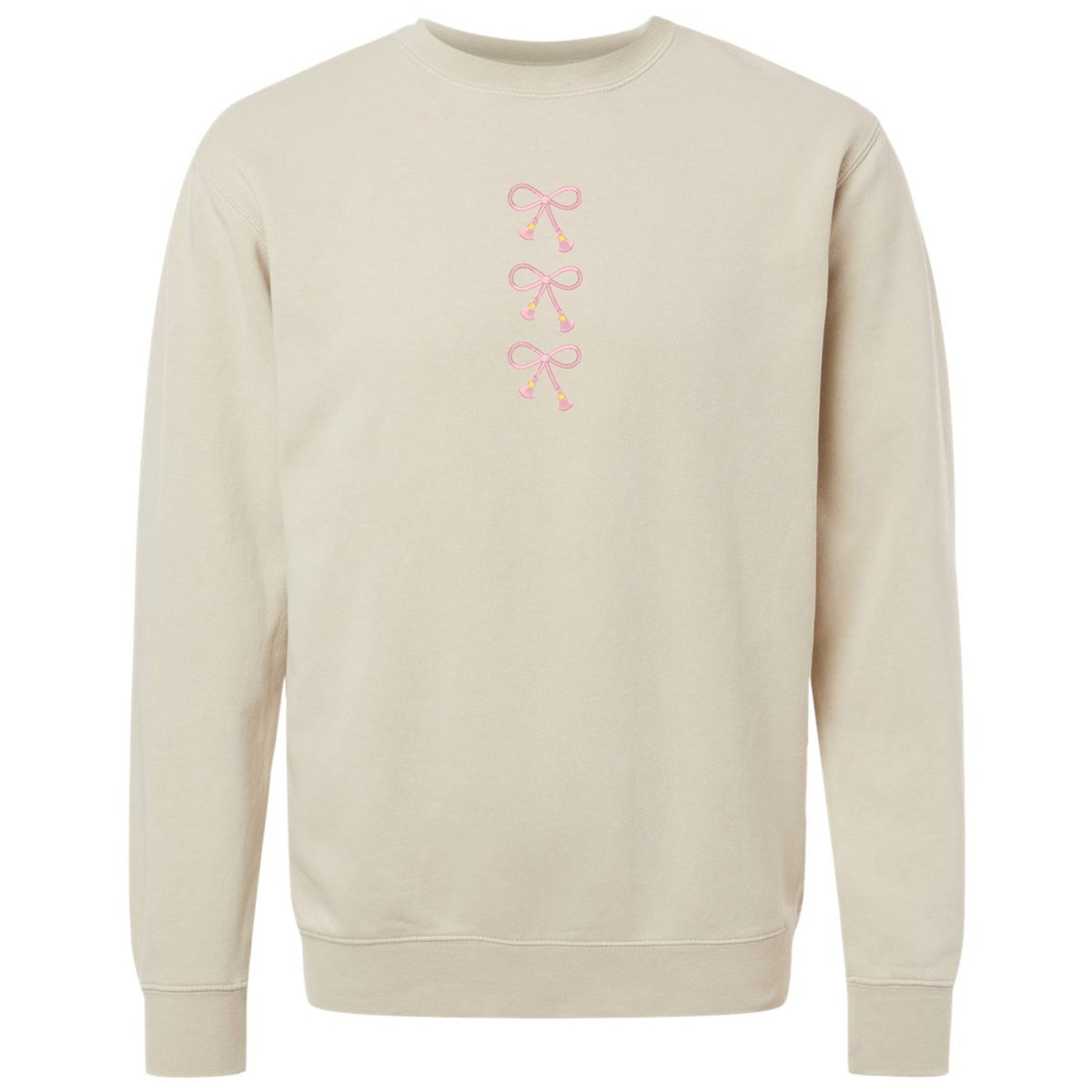 Embroidered Tasseled 'Bows' Cozy Crew from United Monograms