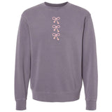 Embroidered Tasseled 'Bows' Cozy Crew from United Monograms