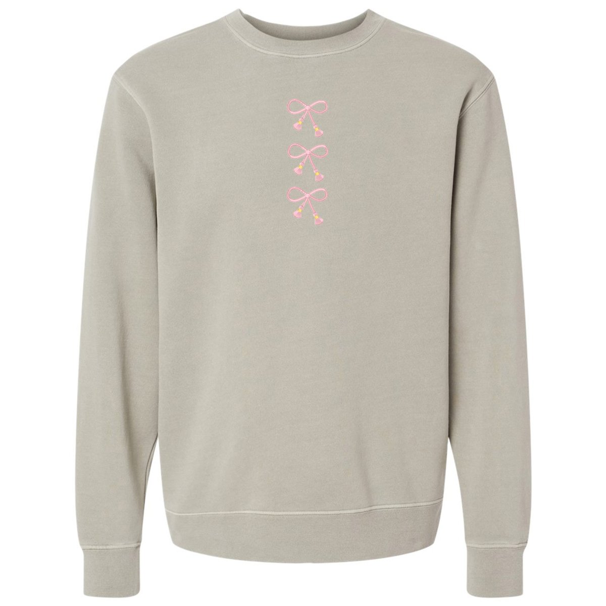 Embroidered Tasseled 'Bows' Cozy Crew from United Monograms