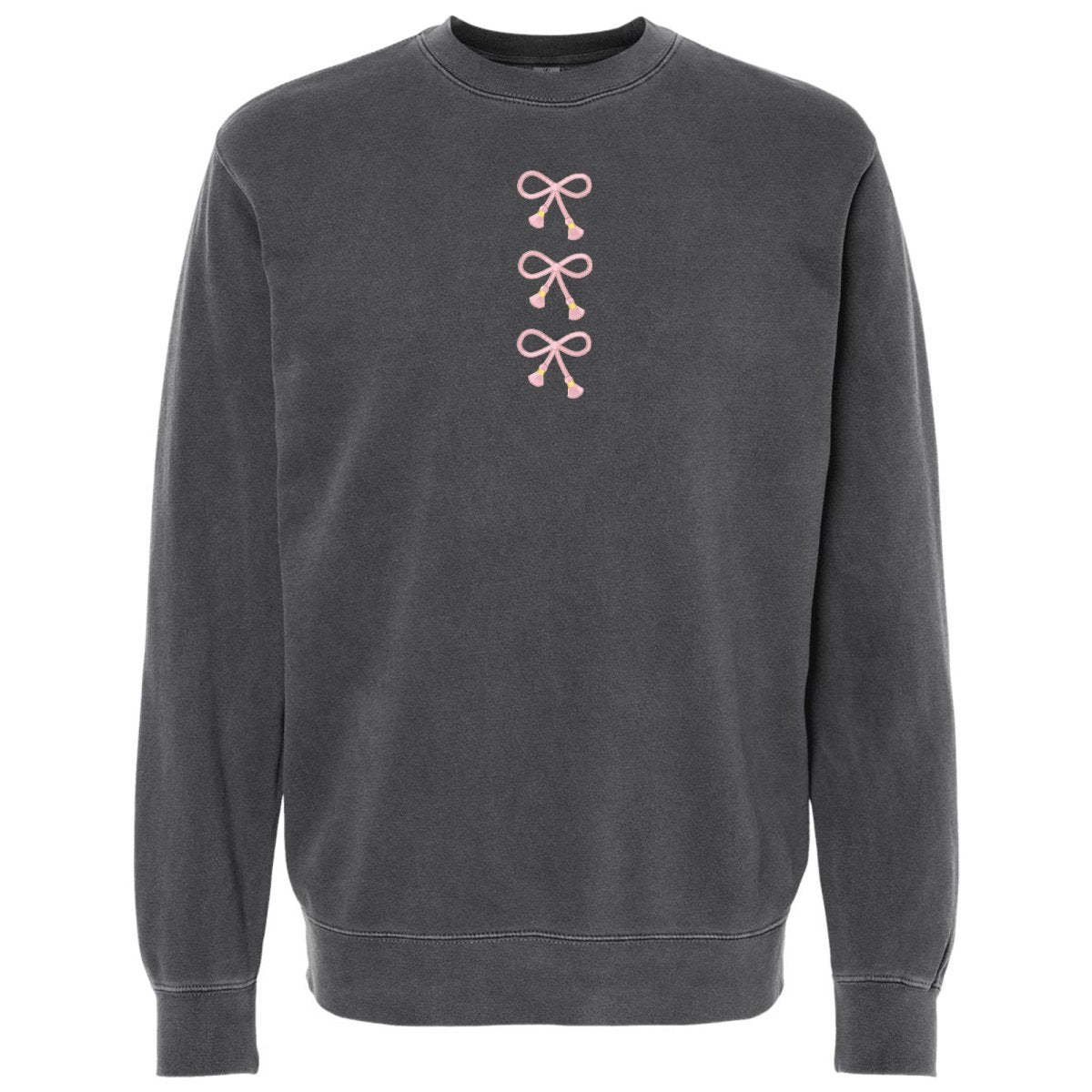 Embroidered Tasseled 'Bows' Cozy Crew from United Monograms