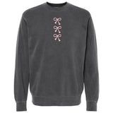 Embroidered Tasseled 'Bows' Cozy Crew from United Monograms