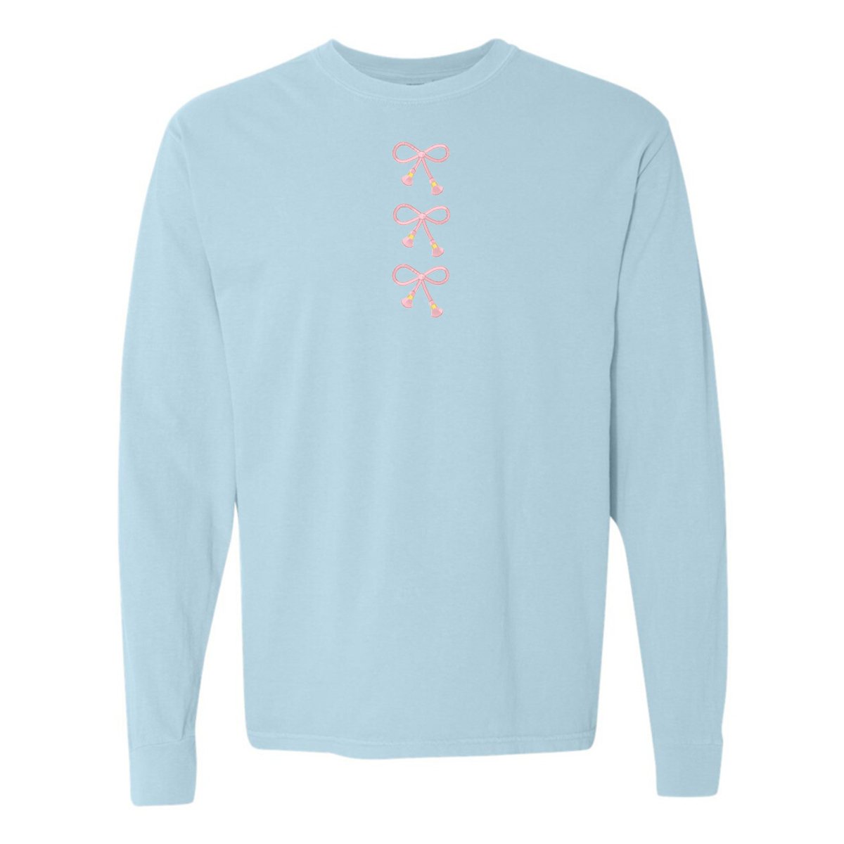 Embroidered Tasseled 'Bows' Long Sleeve from United Monograms
