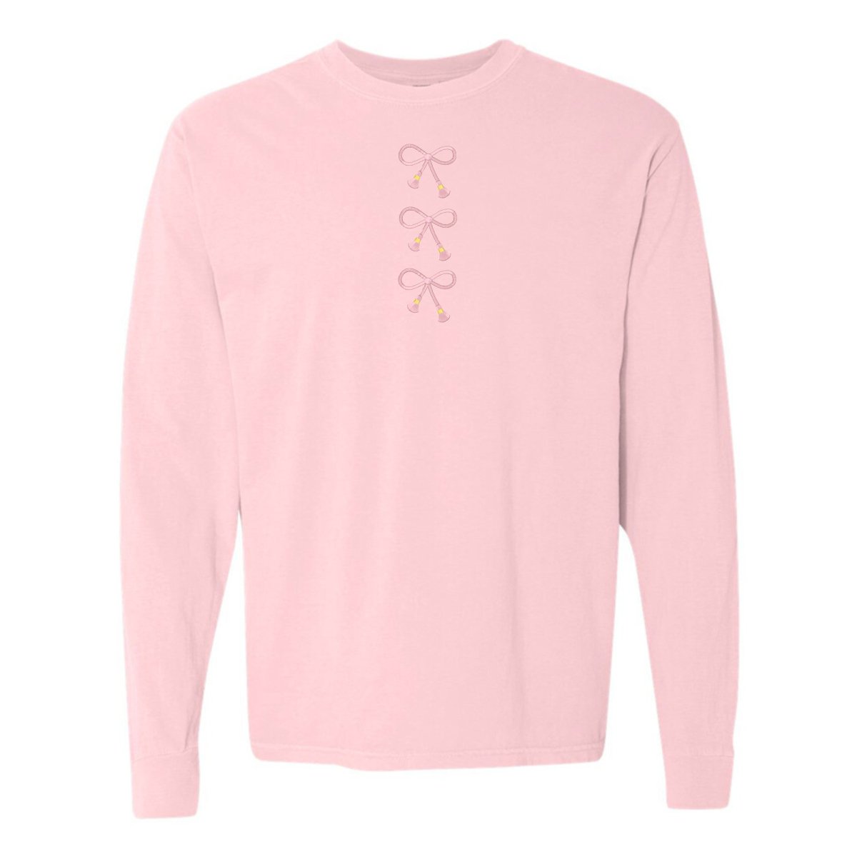 Embroidered Tasseled 'Bows' Long Sleeve from United Monograms