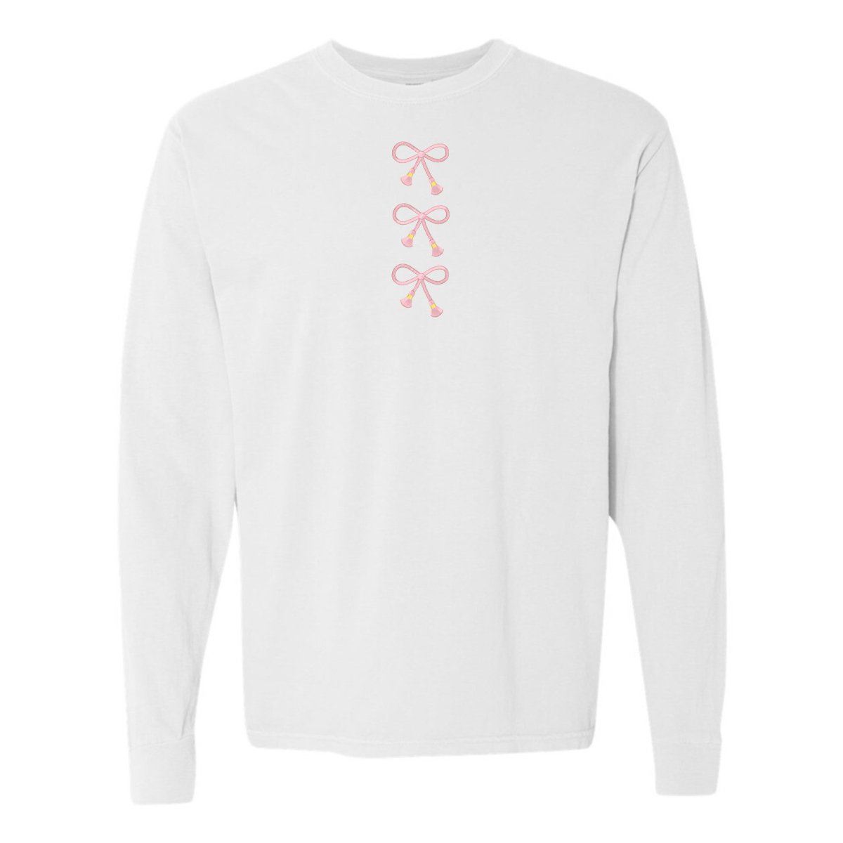 Embroidered Tasseled 'Bows' Long Sleeve from United Monograms