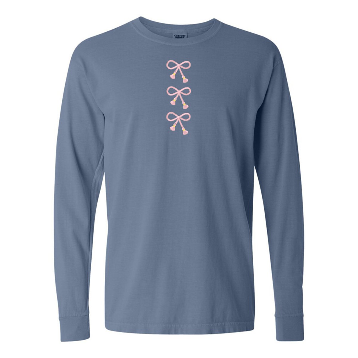 Embroidered Tasseled 'Bows' Long Sleeve from United Monograms