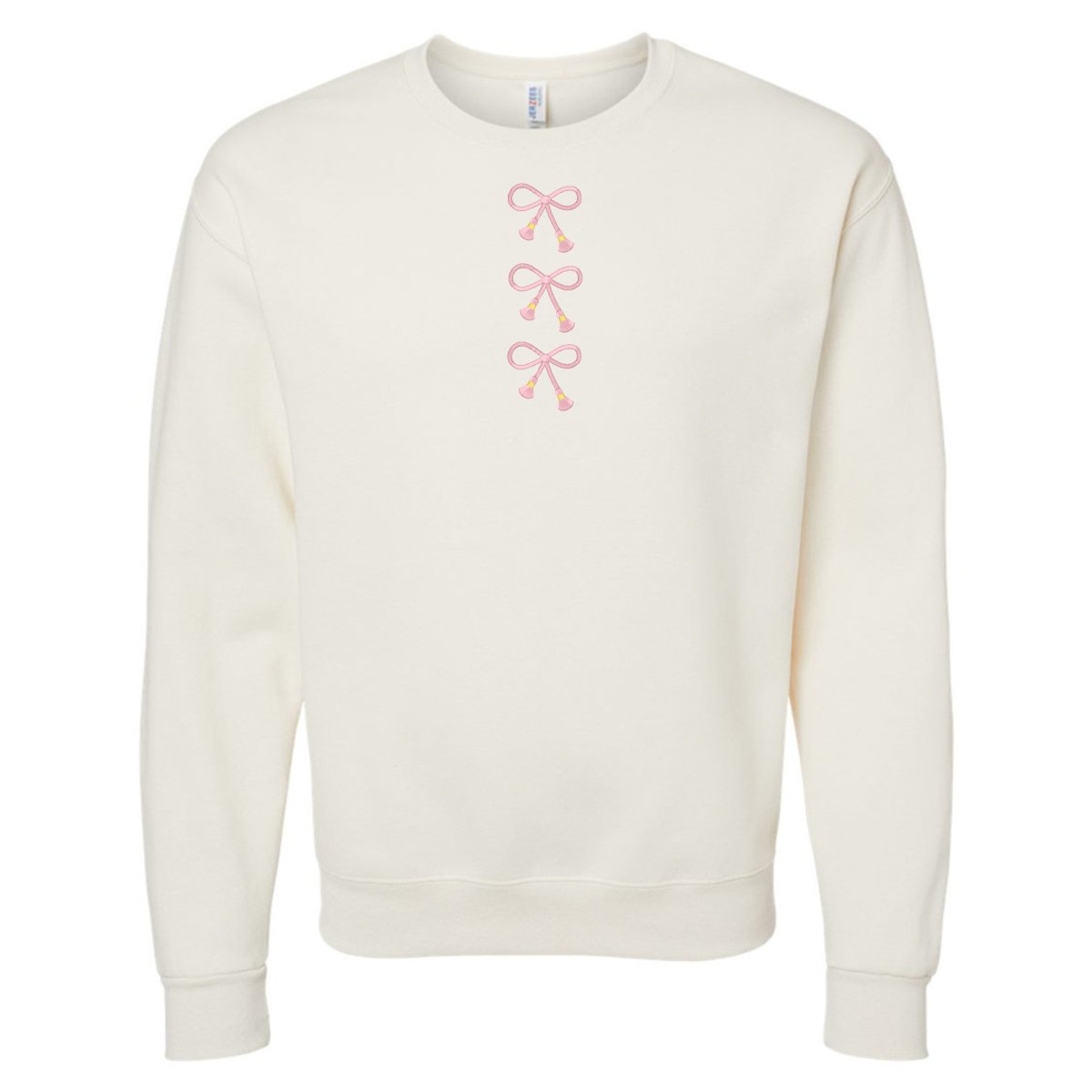 Embroidered Tasseled 'Bows' Sweatshirt from United Monograms
