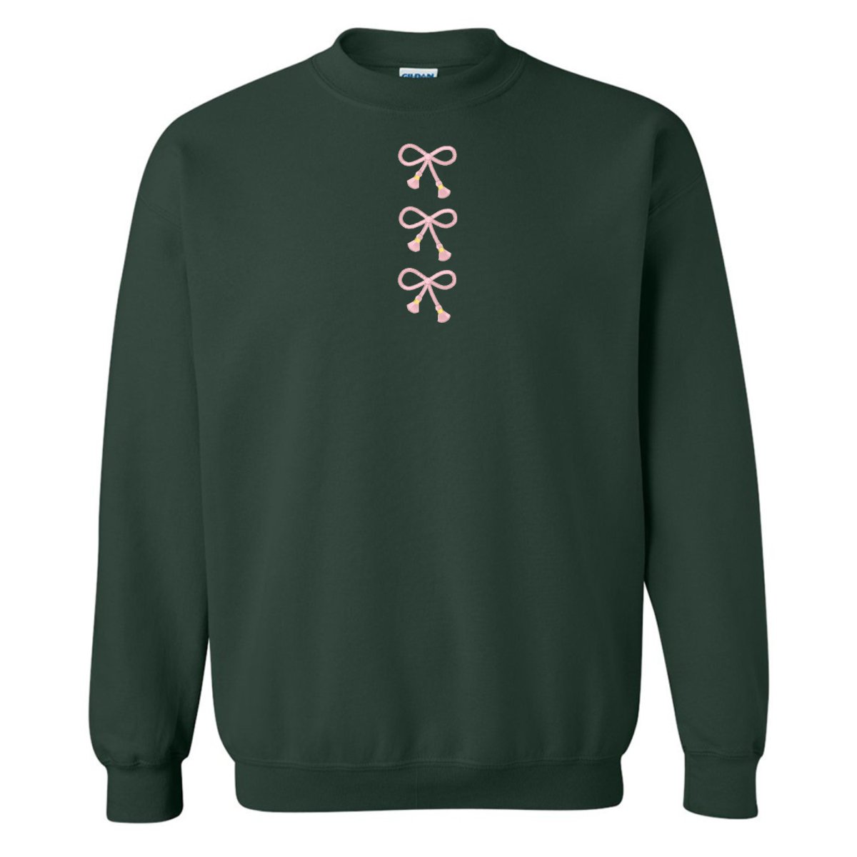 Embroidered Tasseled 'Bows' Sweatshirt from United Monograms