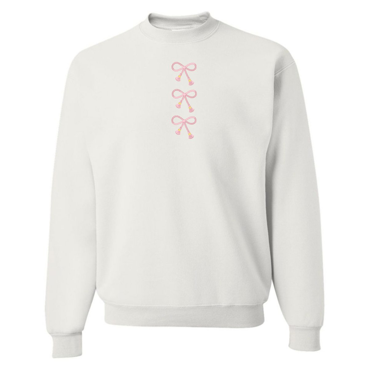 Embroidered Tasseled 'Bows' Sweatshirt from United Monograms
