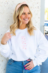 Embroidered Tasseled 'Bows' Sweatshirt from United Monograms
