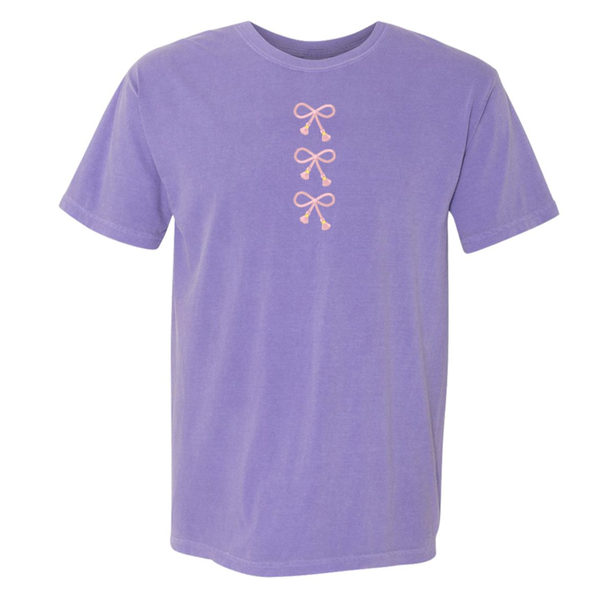 Embroidered Tasseled 'Bows' T-Shirt from United Monograms