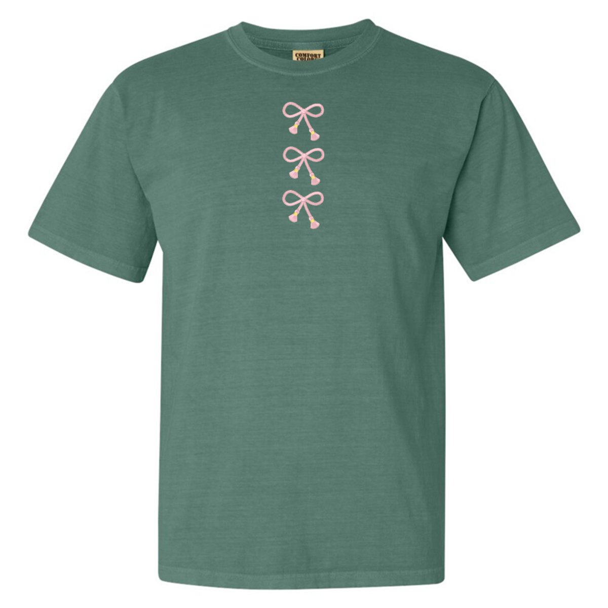 Embroidered Tasseled 'Bows' T-Shirt from United Monograms