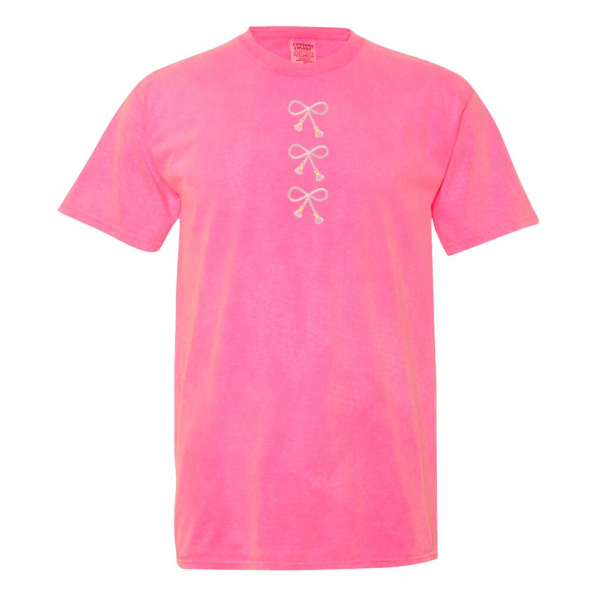 Embroidered Tasseled 'Bows' T-Shirt from United Monograms