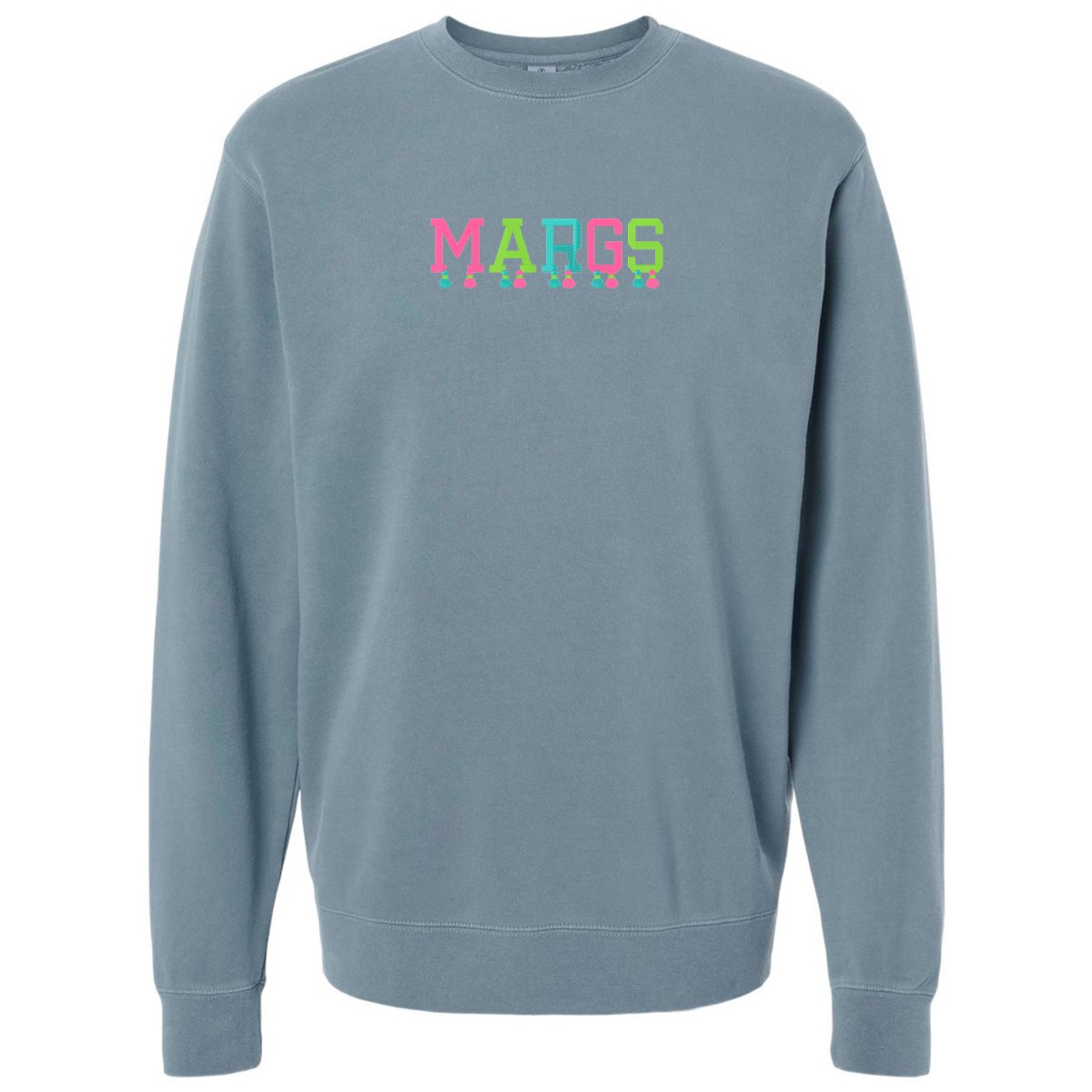 Embroidered Tasseled 'Margs' Cozy Crew from United Monograms