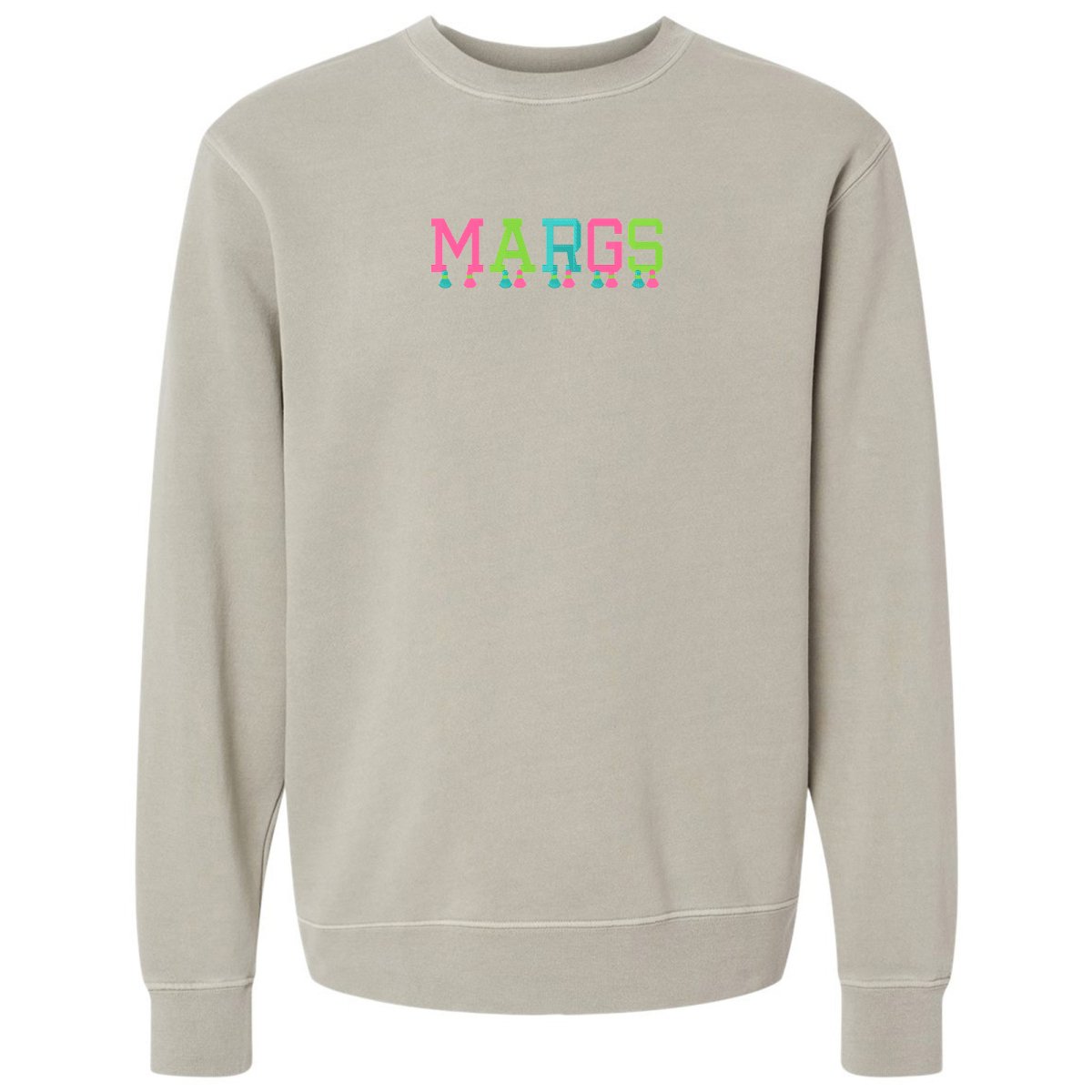 Embroidered Tasseled 'Margs' Cozy Crew from United Monograms