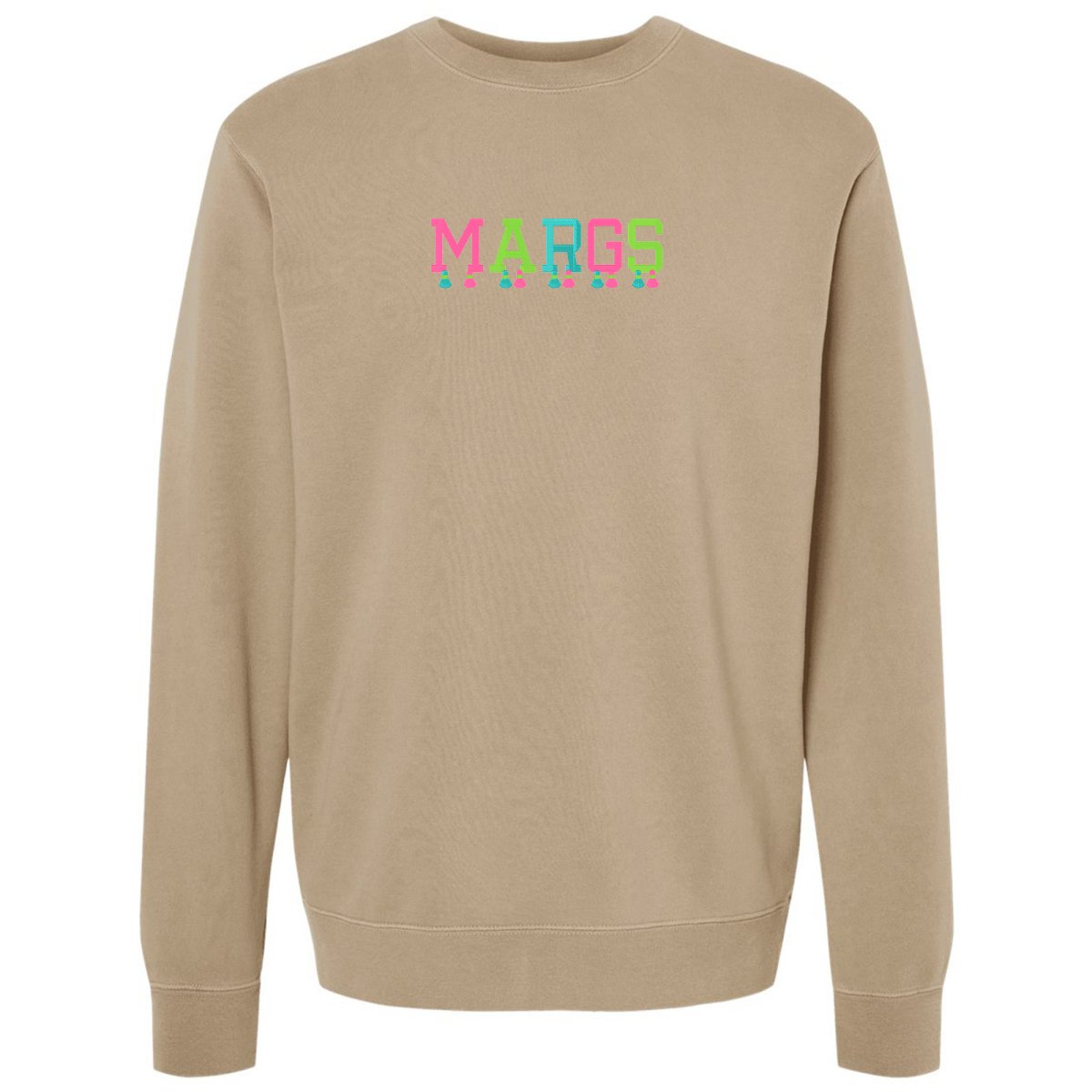 Embroidered Tasseled 'Margs' Cozy Crew from United Monograms