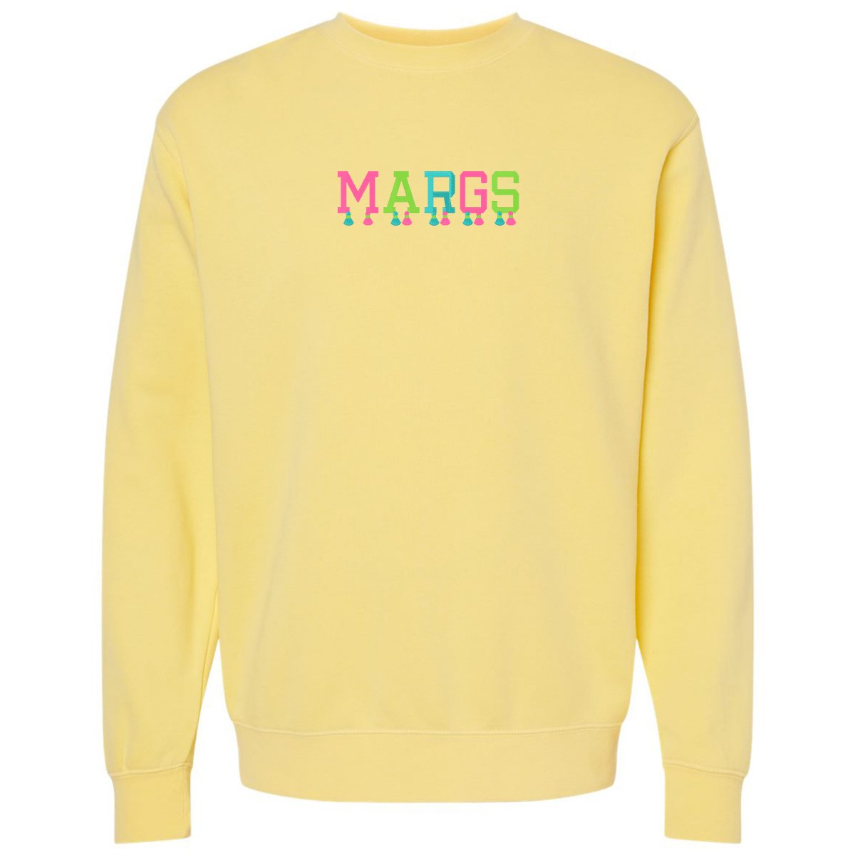 Embroidered Tasseled 'Margs' Cozy Crew from United Monograms
