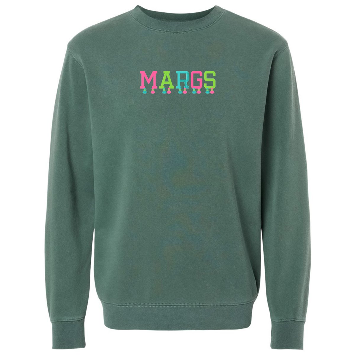 Embroidered Tasseled 'Margs' Cozy Crew from United Monograms