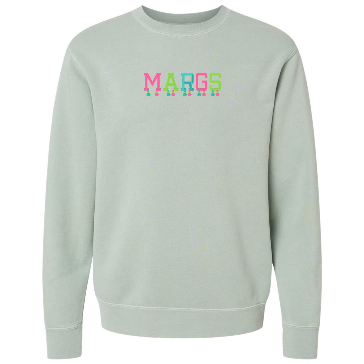 Embroidered Tasseled 'Margs' Cozy Crew from United Monograms