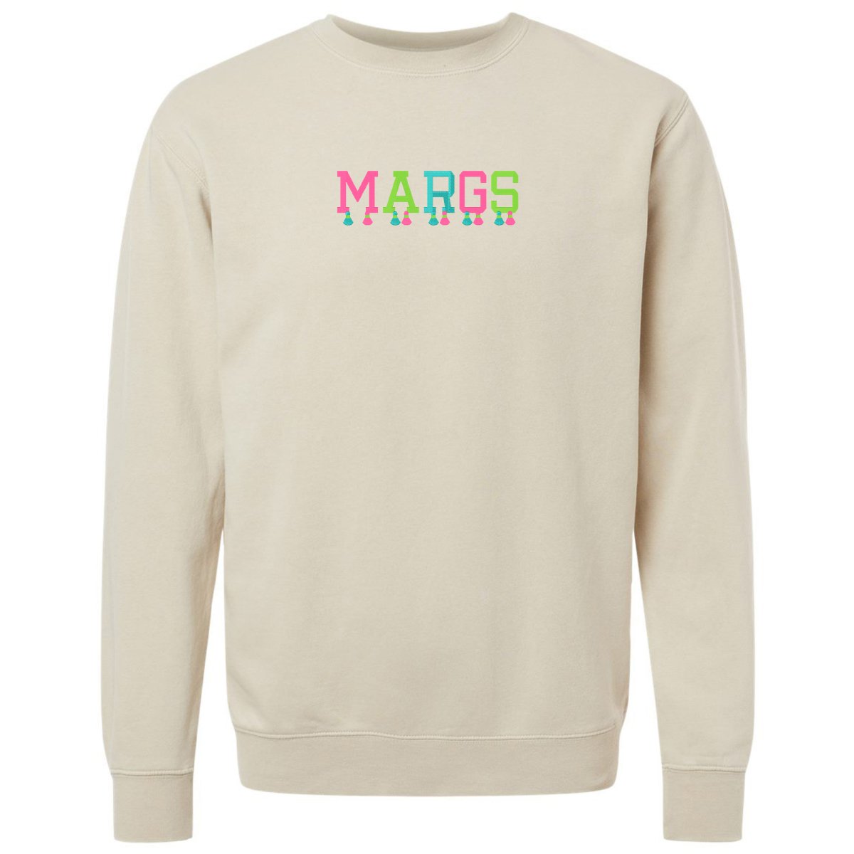 Embroidered Tasseled 'Margs' Cozy Crew from United Monograms