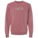 Embroidered Tasseled 'Margs' Cozy Crew from United Monograms