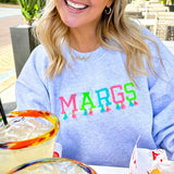 Embroidered Tasseled 'Margs' Sweatshirt from United Monograms