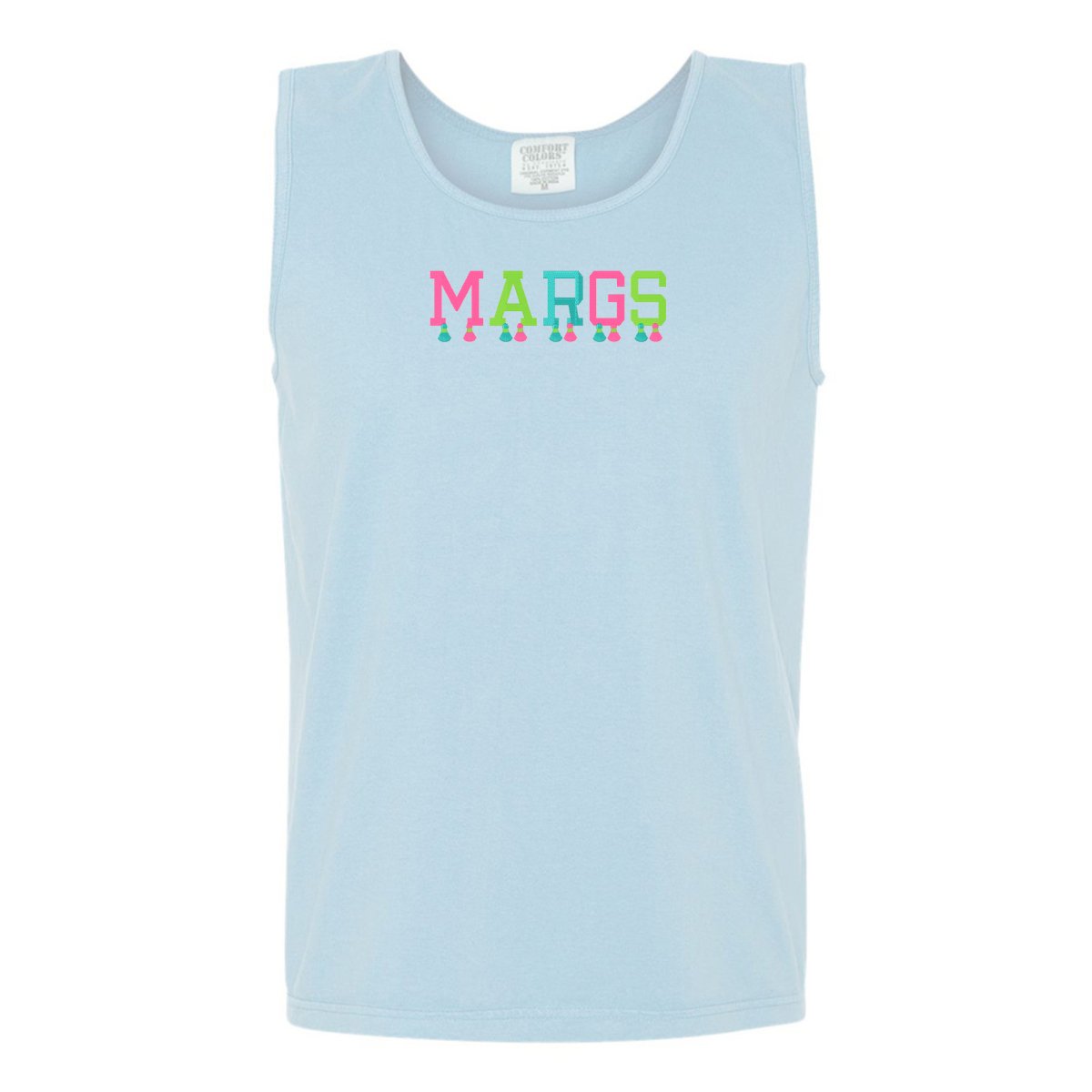 Embroidered Tasseled 'Margs' Tank Top from United Monograms