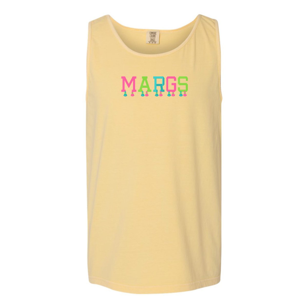 Embroidered Tasseled 'Margs' Tank Top from United Monograms