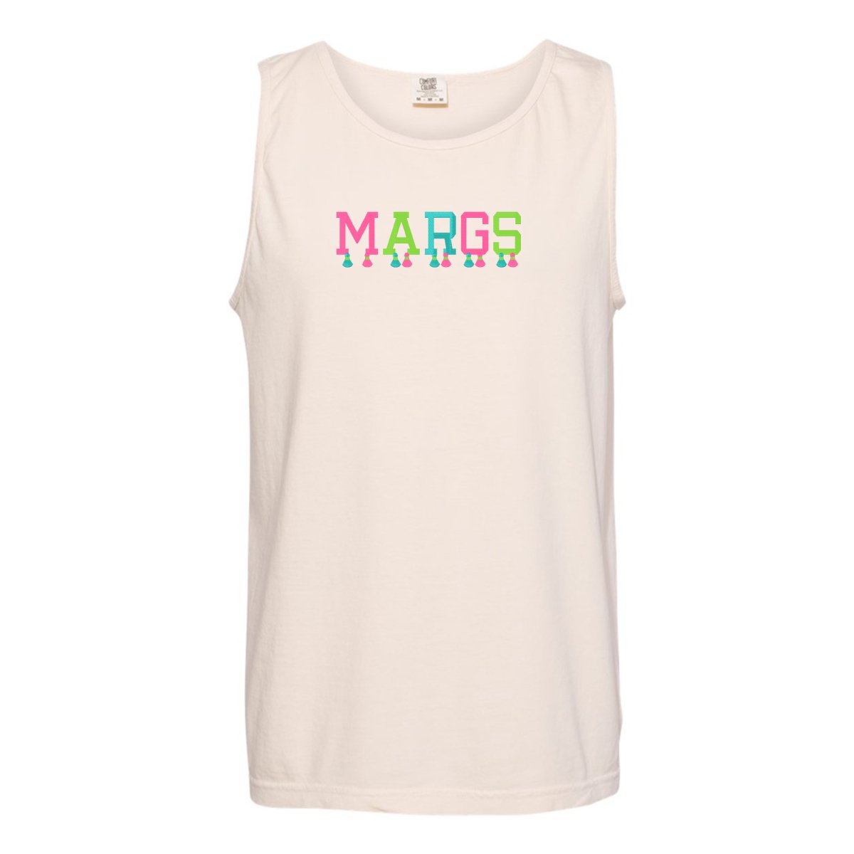 Embroidered Tasseled 'Margs' Tank Top from United Monograms